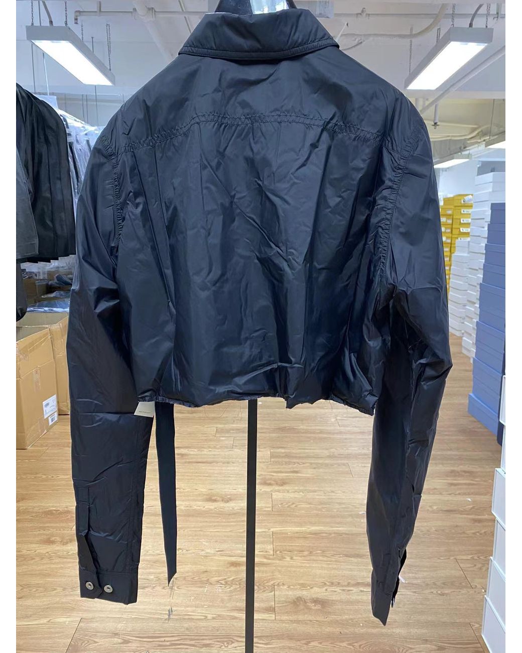 Rick Owens Black Short Ribbon Casual Jacket