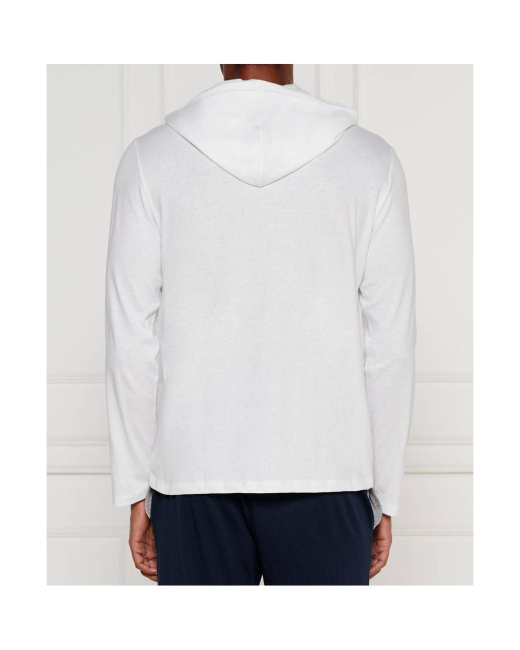 Polo Ralph Lauren White Logo-Embroidered Drawstring Hoodie for men