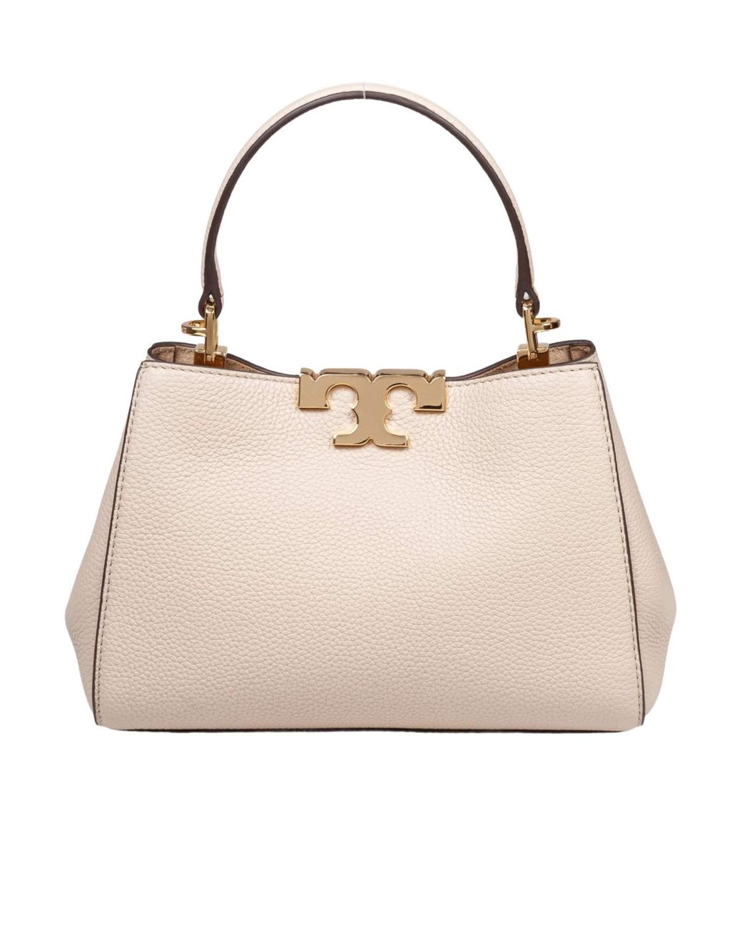 Tory Burch Natural Eleanor Pebbled Mini Satchel Bag