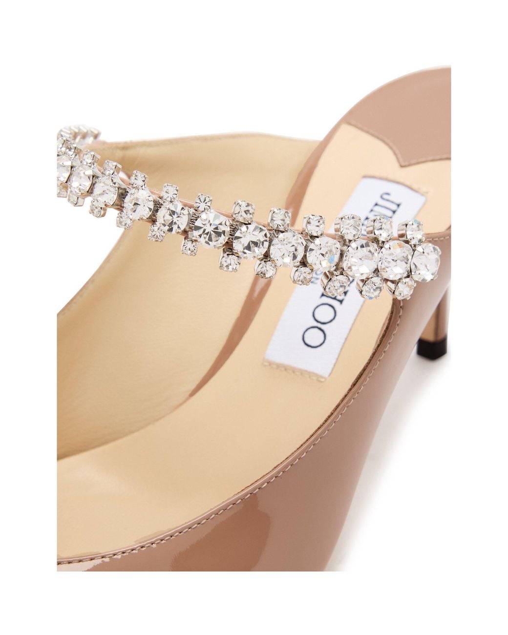 Jimmy Choo White Patent Leather Mules