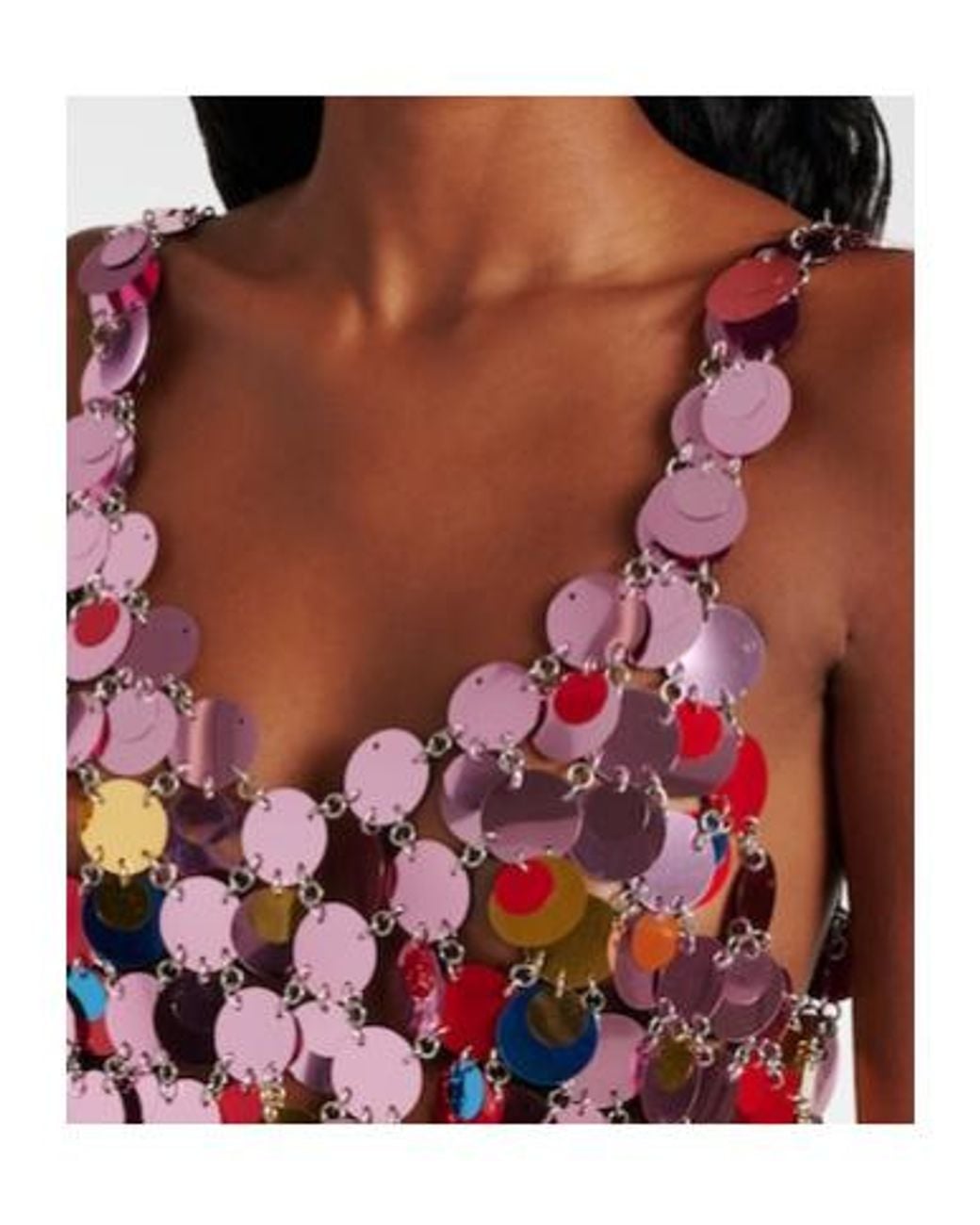 Rabanne Red Sequined Top