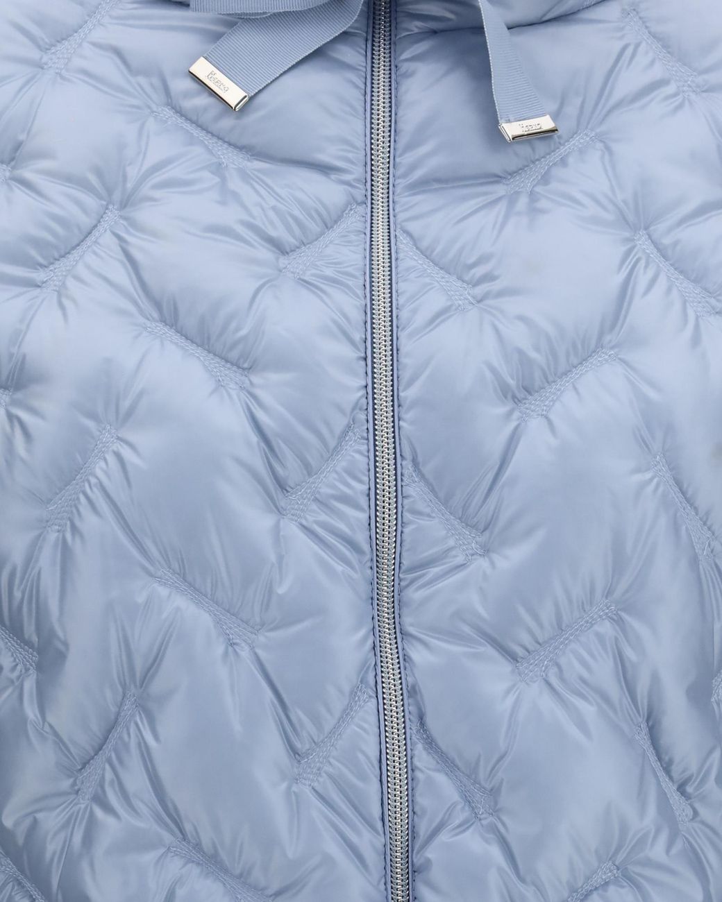 Herno Blue Quilted Midi Down Jacket