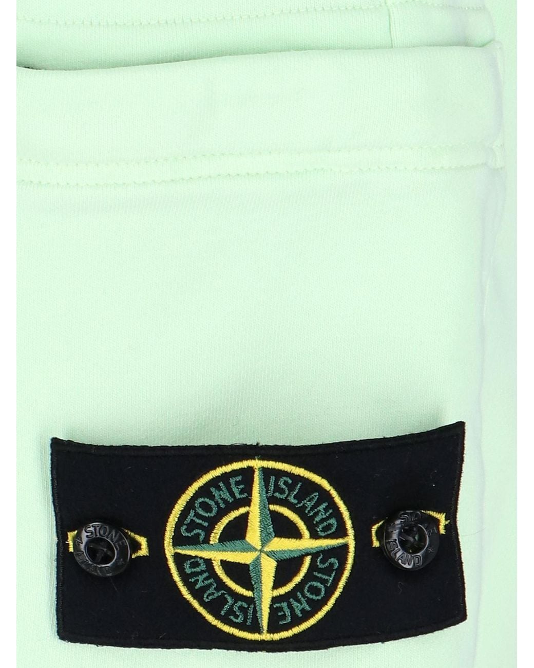 Stone Island Green Compass-Patch Drawstring Cargo Shorts for men