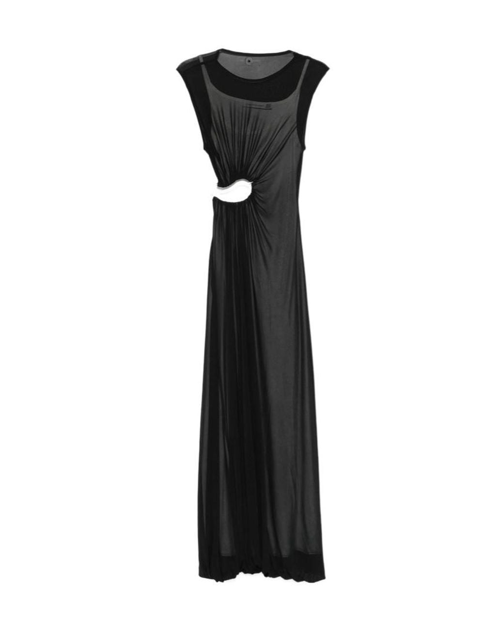 Christopher Esber Black Cut-Out Draped Maxi Dress
