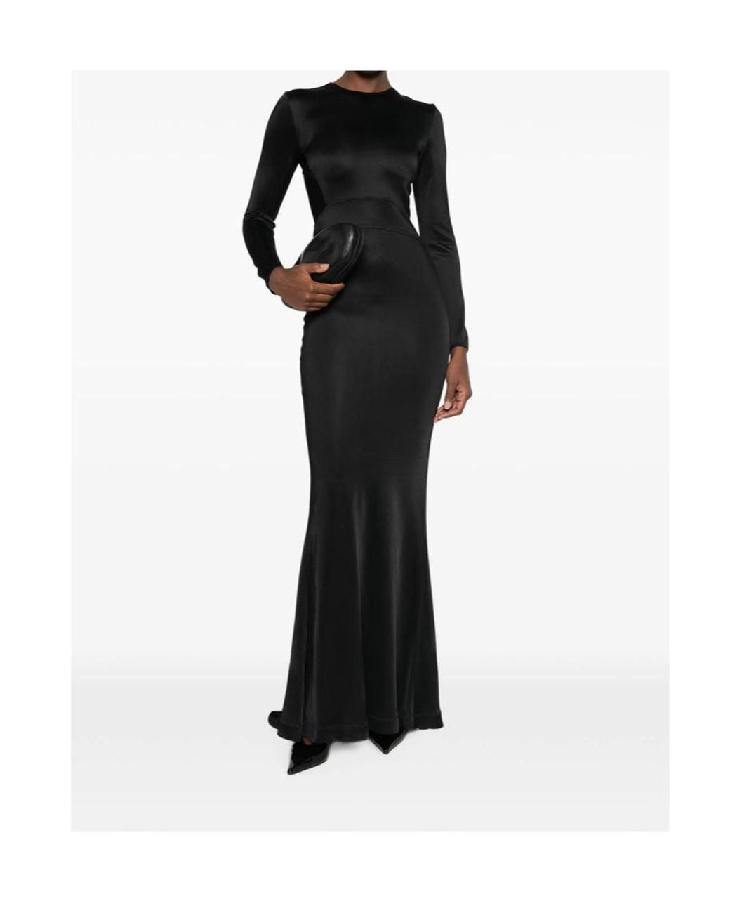 Co. Black Open-Back Cut-Out Evening Gown