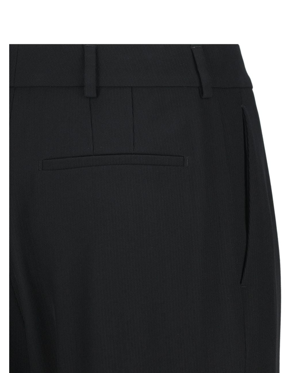 Saint Laurent Black Mid-Rise Tailored Pants
