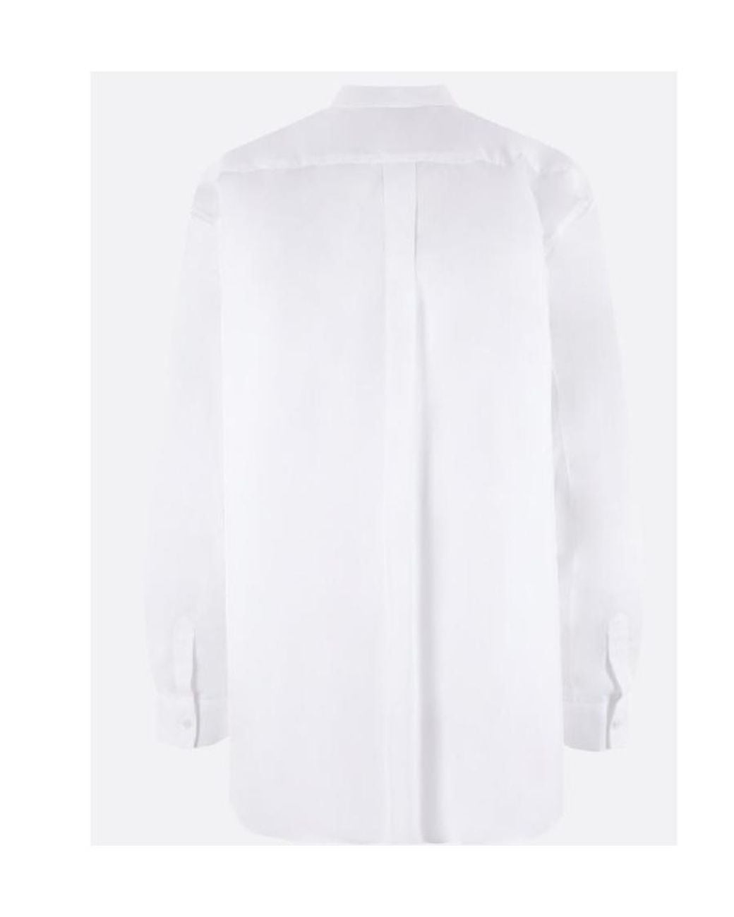 Comme des Garçons White Long-Sleeved Shirt for men