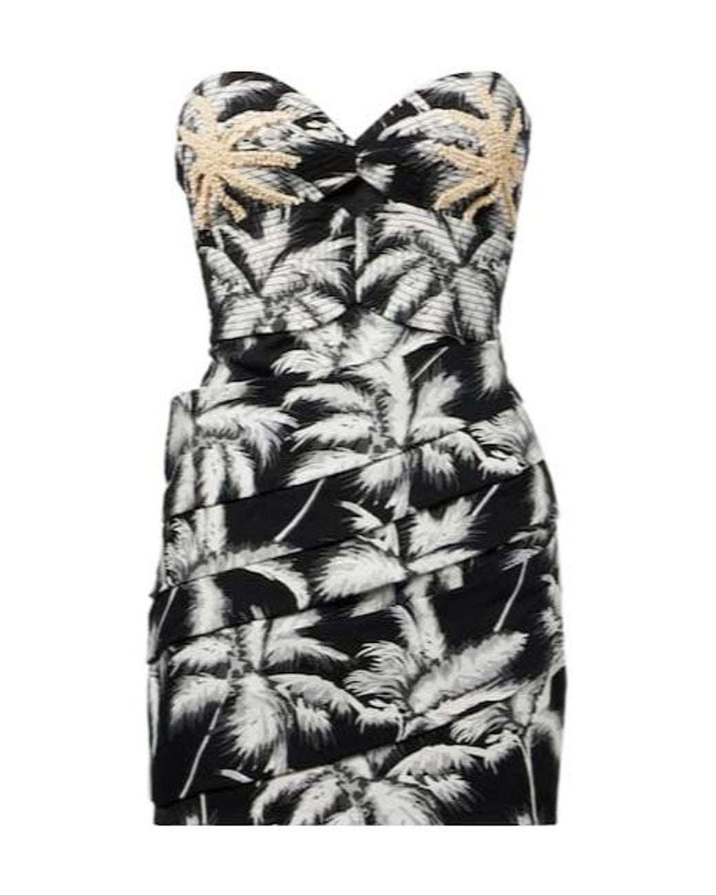Johanna Ortiz Black Sombra Embroidered Cotton-Blend Minidress