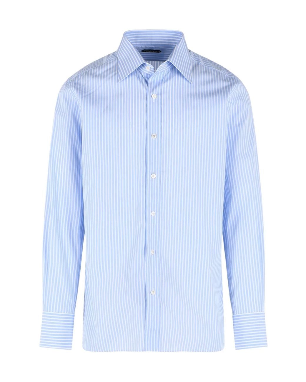 Tom Ford Blue Slim-Fit Striped Shirt for men