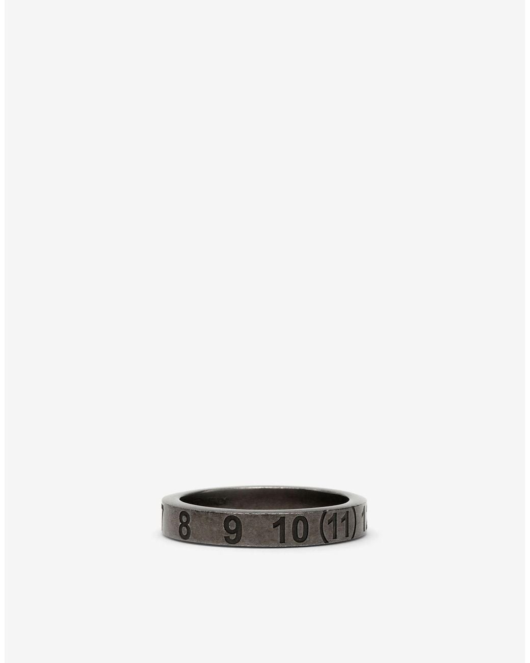 Maison Margiela White Logo Embossed Ring for men