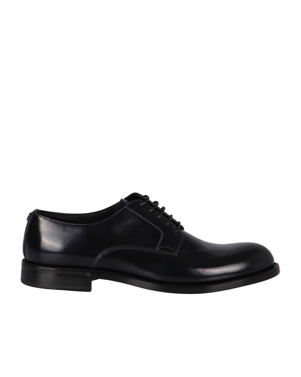 Dolce & Gabbana Black Lace-Up Derby Shoes for men