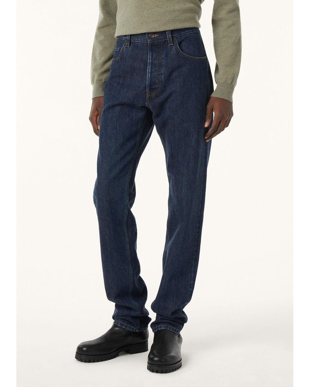 Loro Piana Blue Belt Loops Jeans for men