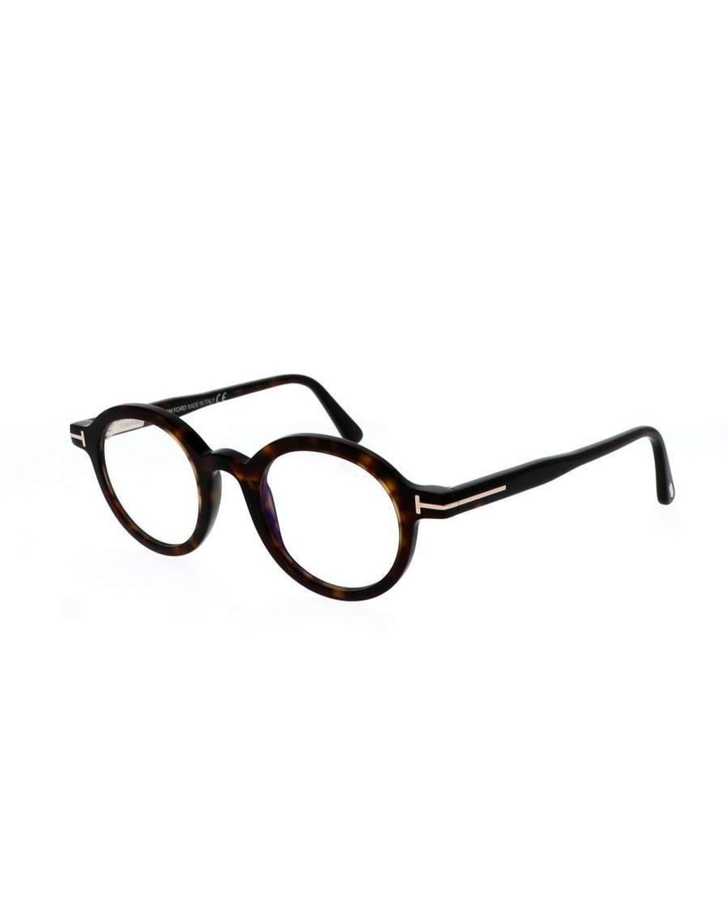Tom Ford White Eyewear Round Frame Glasses for men
