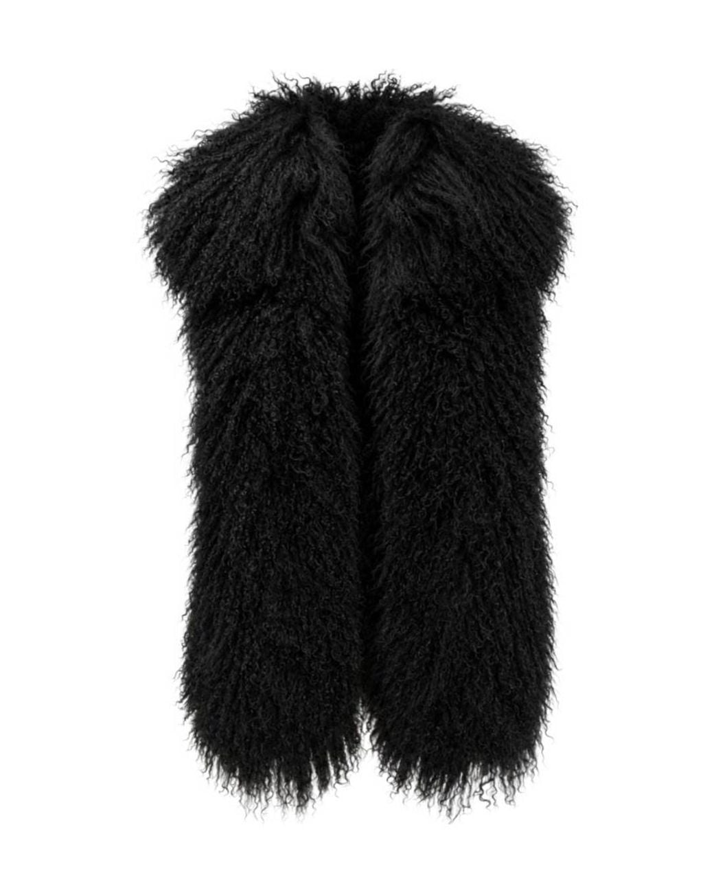 Yves Salomon Black Sleeveless Vest