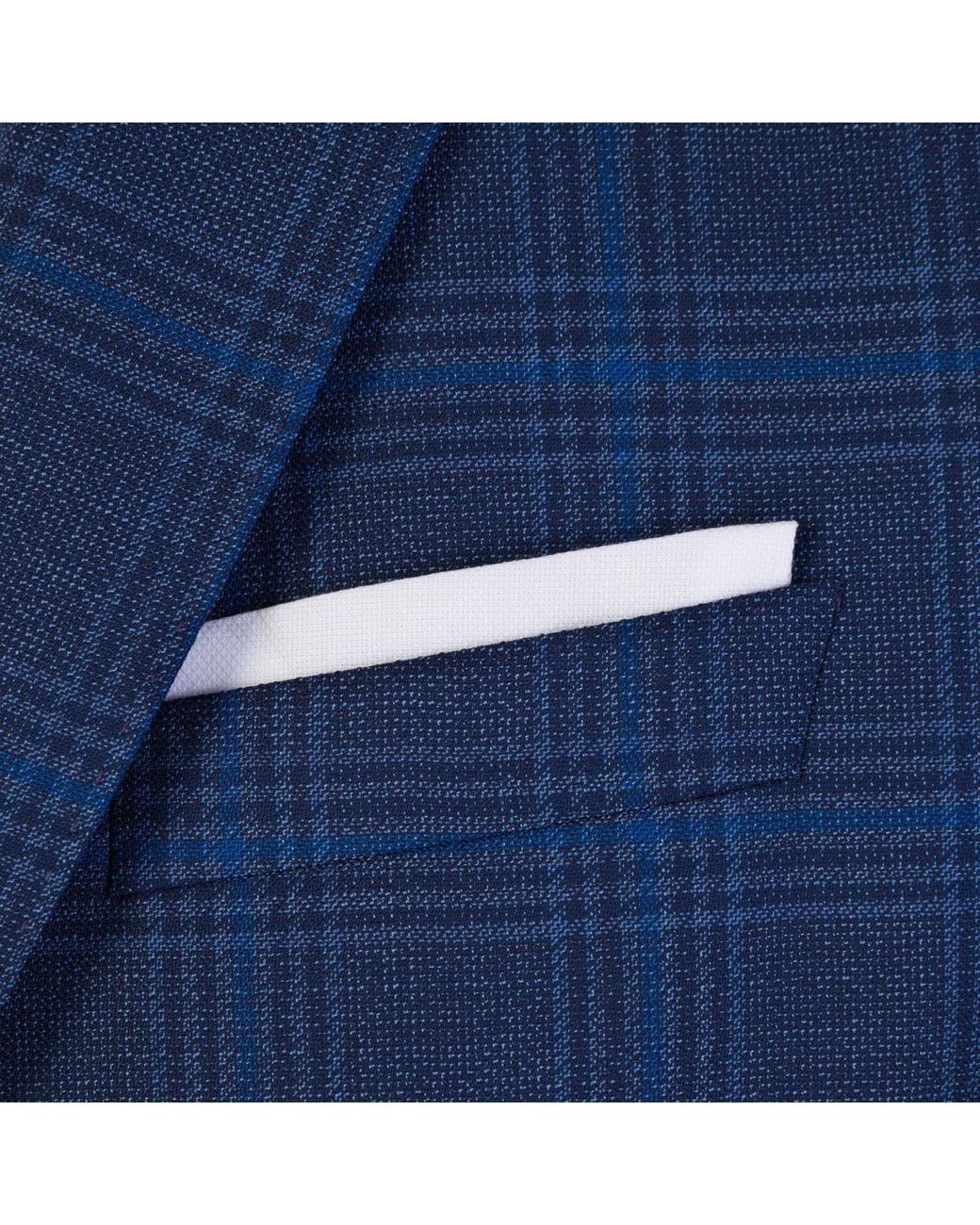 Boss Blue Single-Breasted Suit Jacket for men