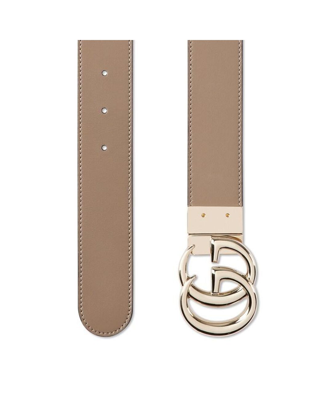 Gucci White Gg Supreme Buckle Belt