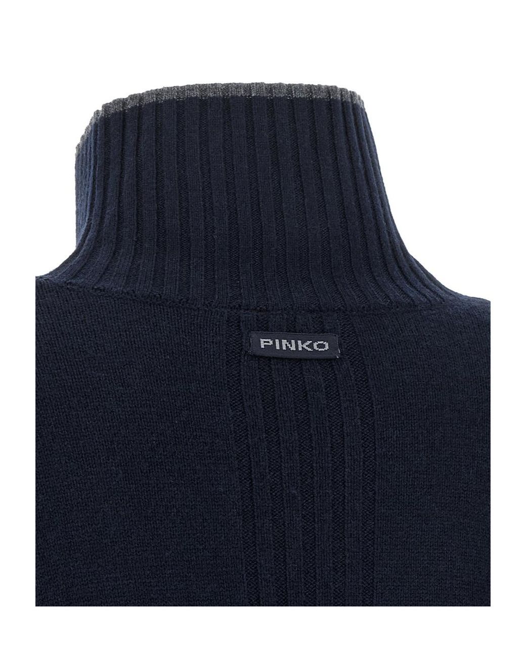 Pinko Blue Turtleneck Jumper