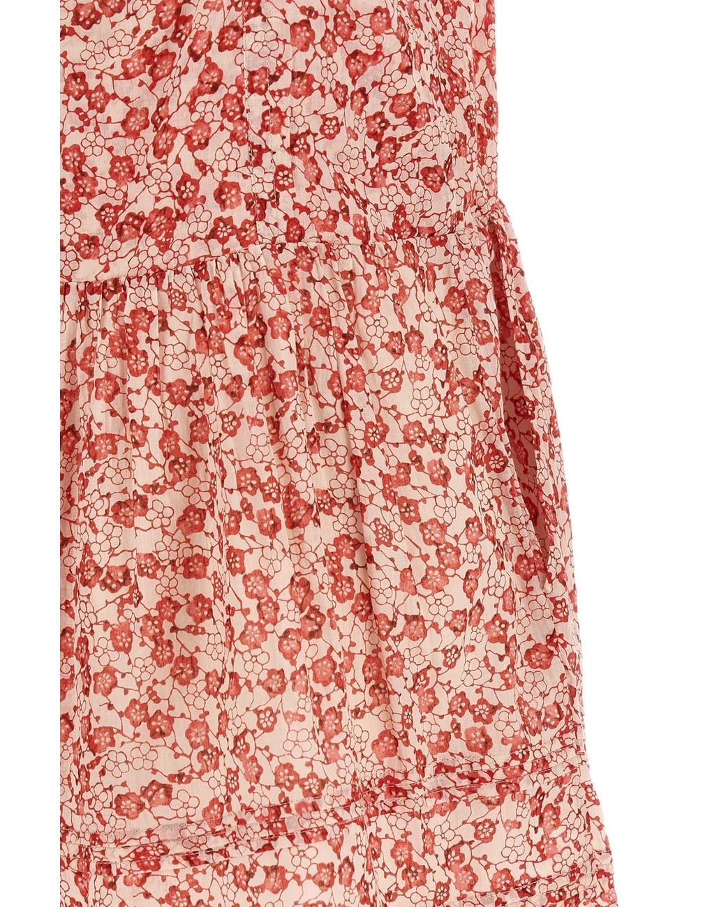 Isabel Marant Red Isabel Marant Étoile Vickia Floral Mini Jumpsuit