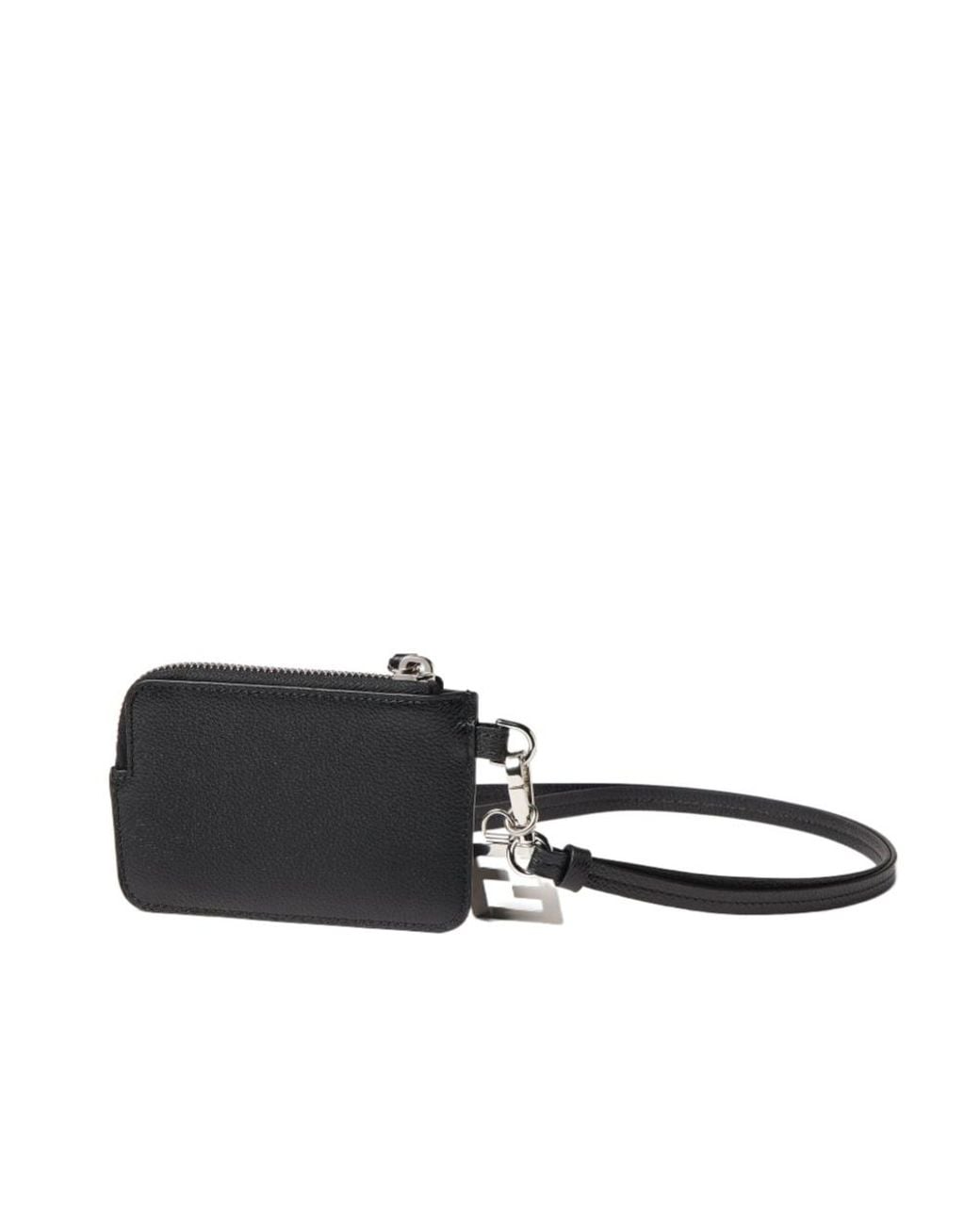 Fendi White Ff Card Holder for men