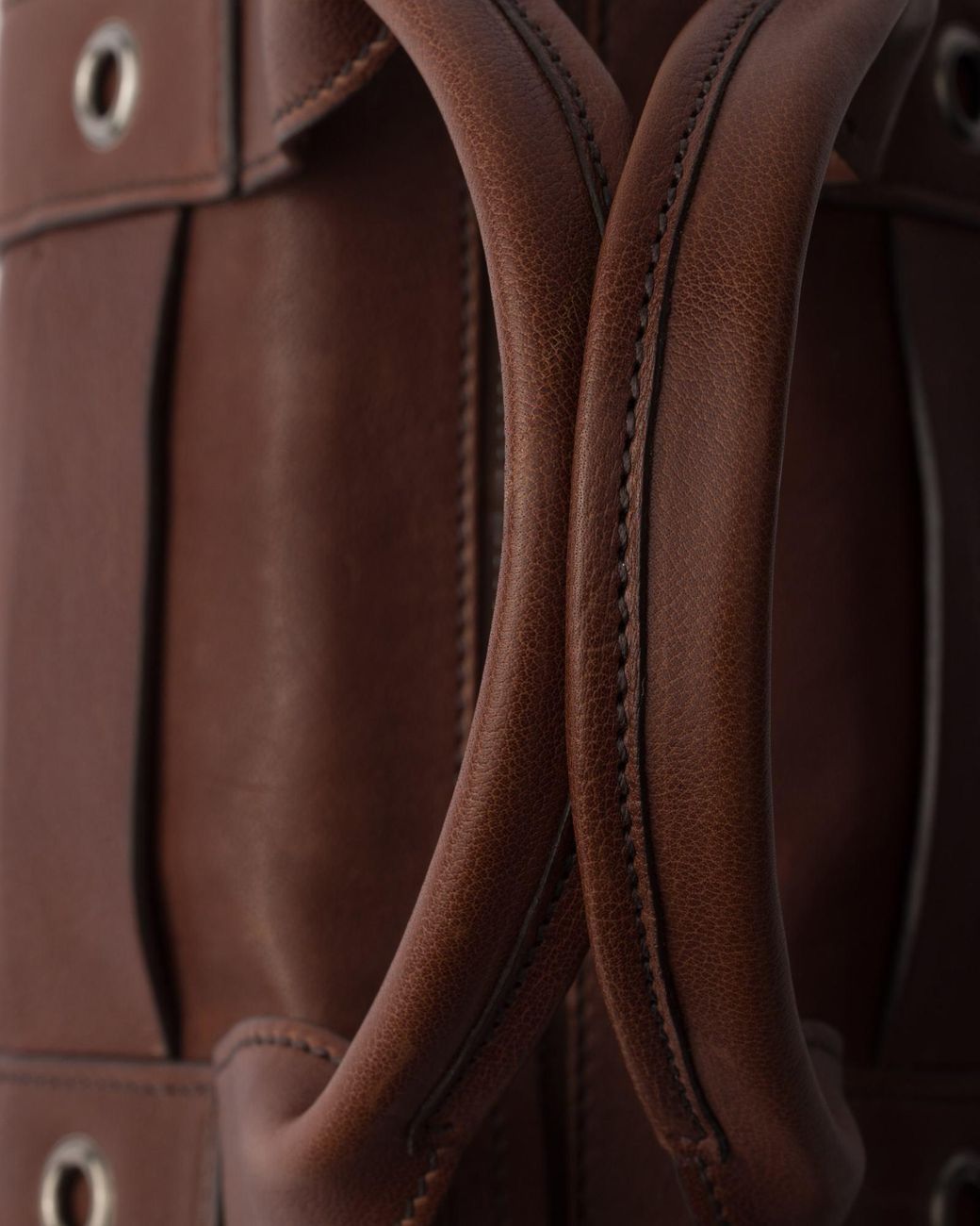 Prada Brown Route Large Leather Top-Handle Bag