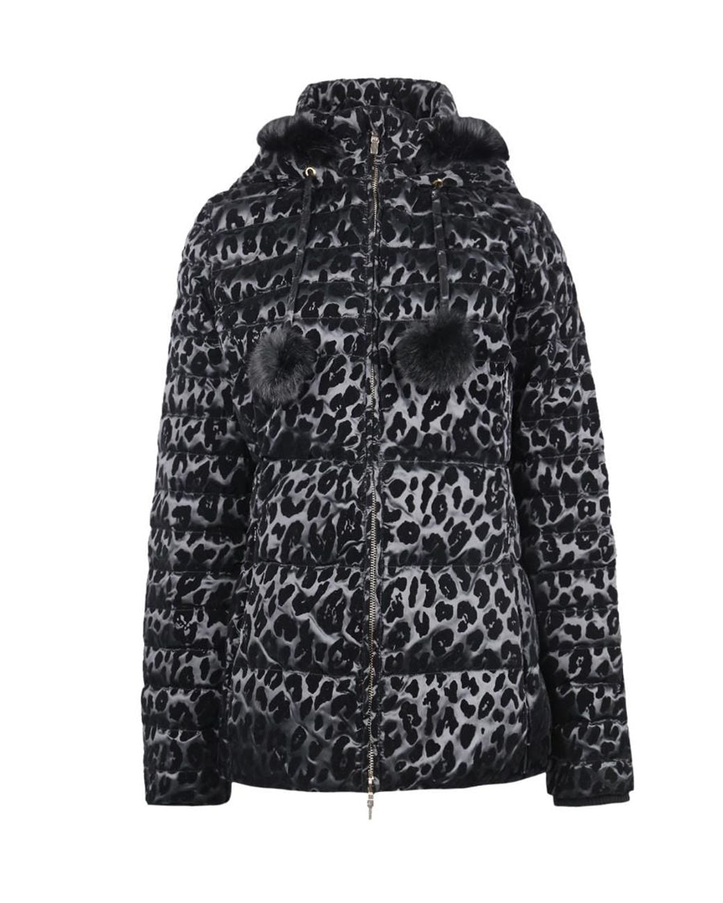 Emporio Armani Black A Cotton-Padded Suit With A Hooded Jacket