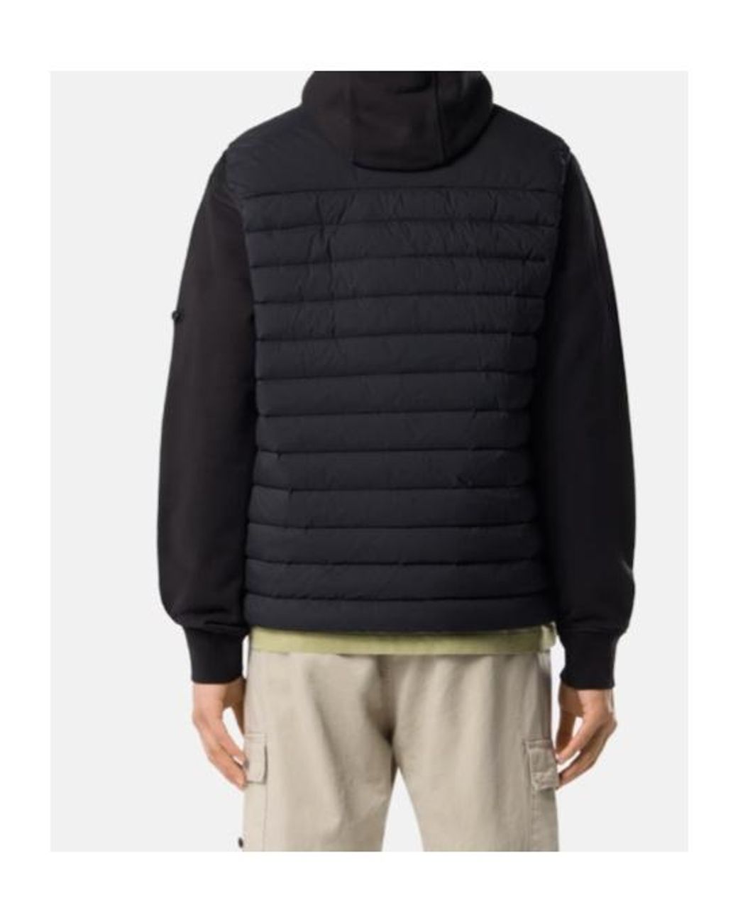 Stone Island Black Padded Down Gilet for men