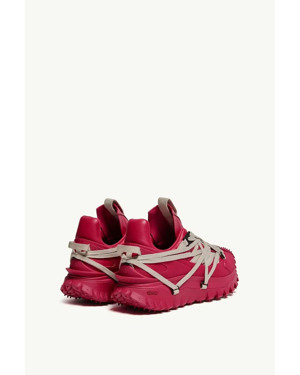 Moncler Pink Moncler Rick Owens Trailgrip Megalace Leather Sneakers for men