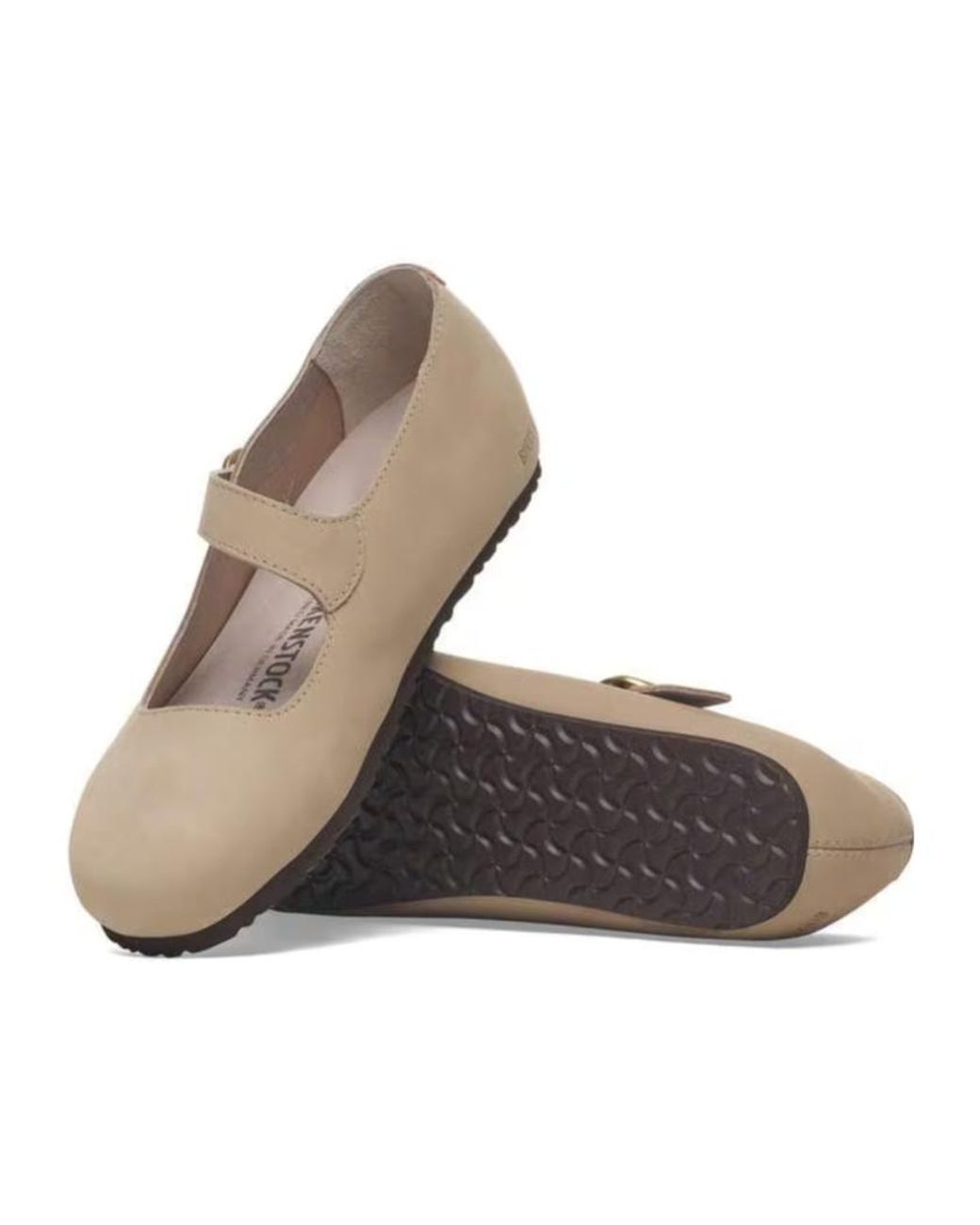 Birkenstock Natural Tracy Buckle-Strap Ballet Flats