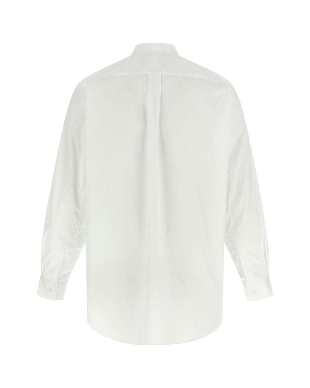 Comme des Garçons Green Patterned Cotton Poplin Shirt With Contrast Details for men