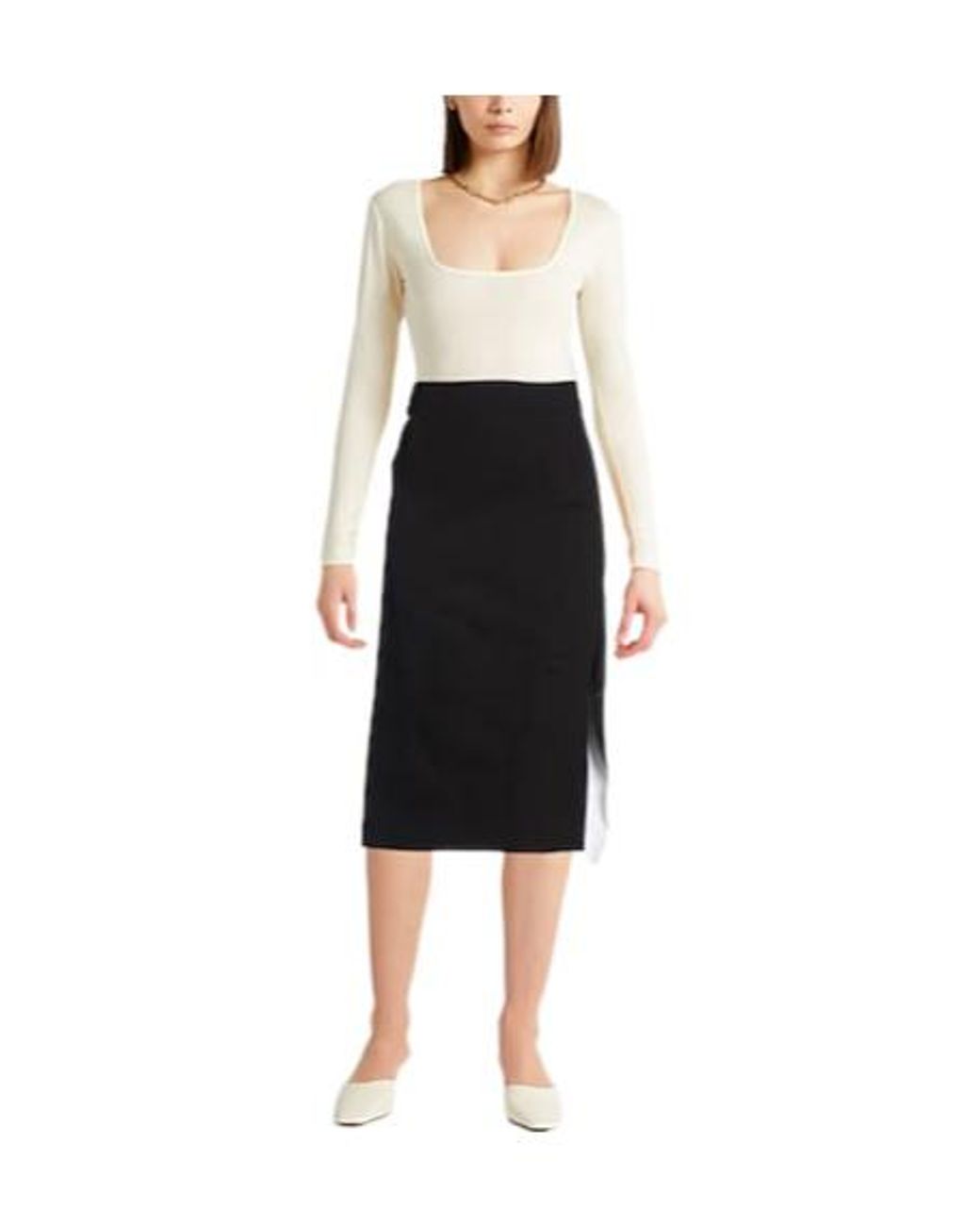 Sportmax Black Slim Solid Color Skirt