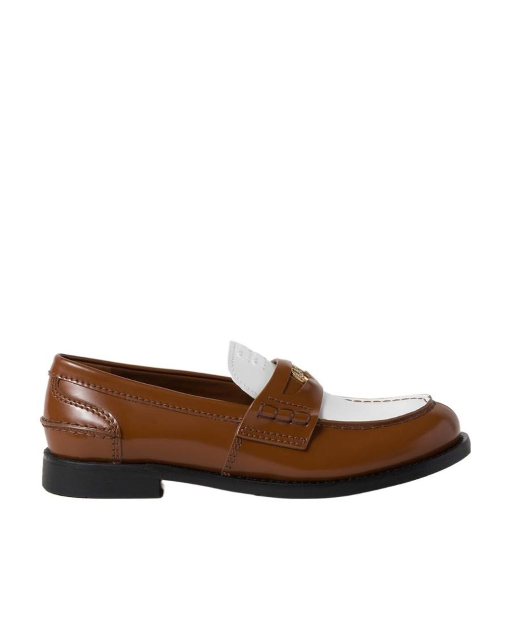 Miu Miu Brown Leather Penny Loafers
