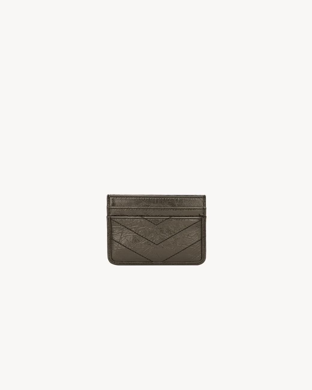 Saint Laurent Gray Niki Card Case