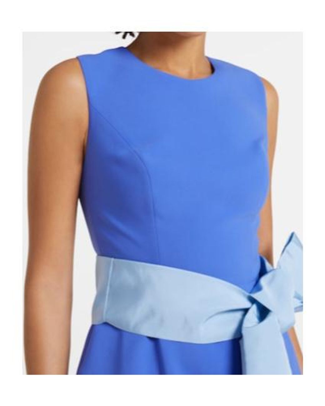 Carolina Herrera Blue Crêpe Cocktail Dress