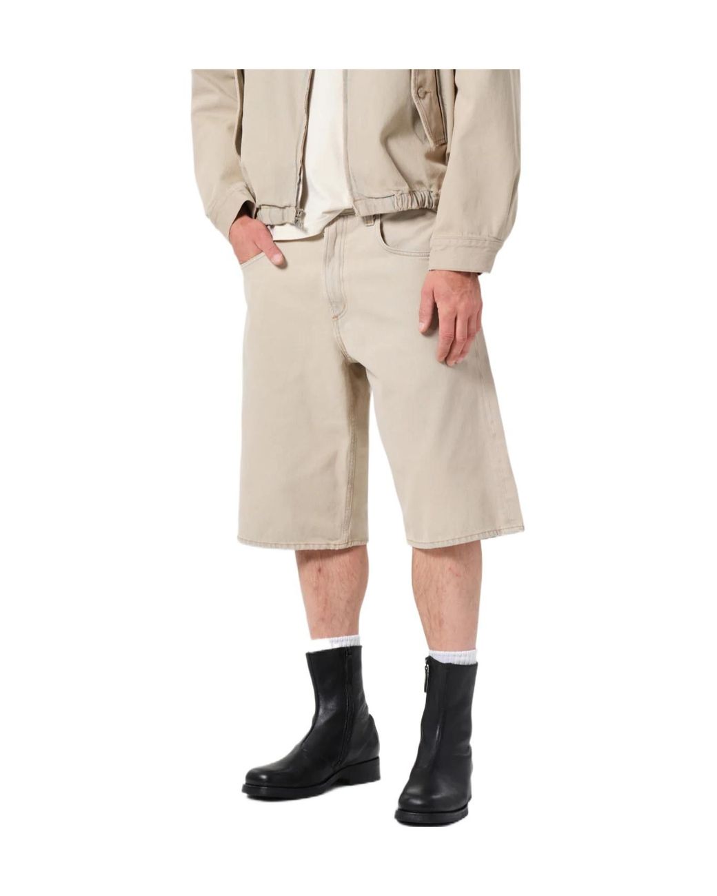 Agolde Natural Bermuda Denim Shorts for men