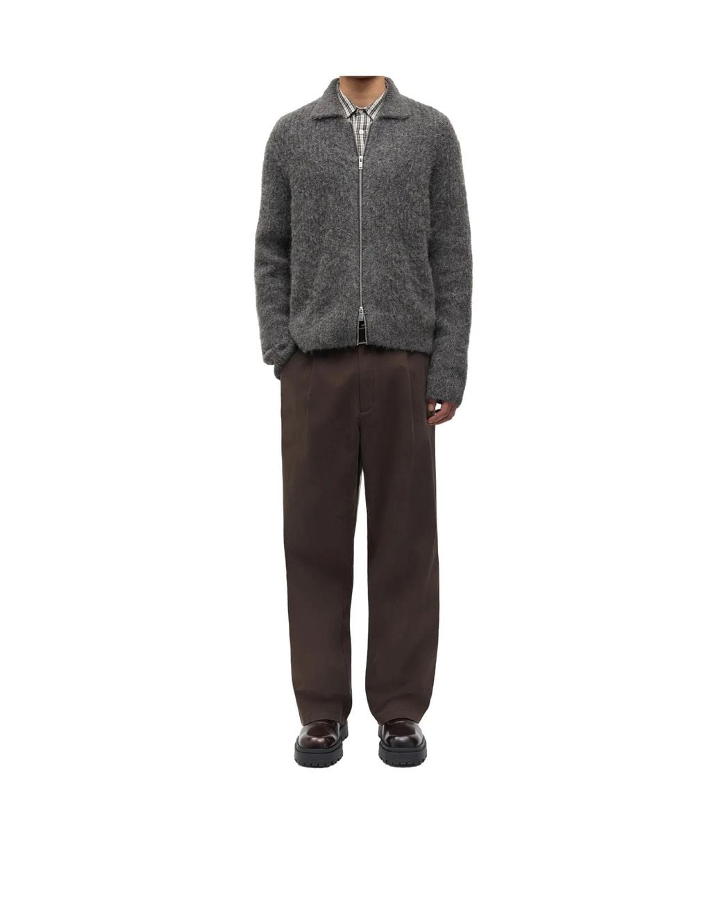 Samsøe & Samsøe Gray Point Collar Zip Jacket for men
