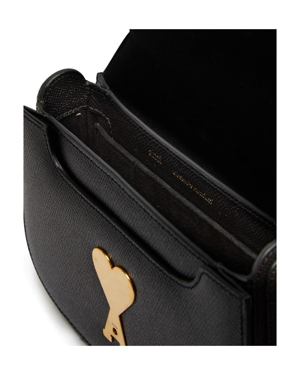 ショルダーバッグ・ポシェット Ami Paris Leather Shoulder Bag With Monogram Logo Ami Paris Logo, Letter, Logo Finish Shoulder Bag in Black | Lyst