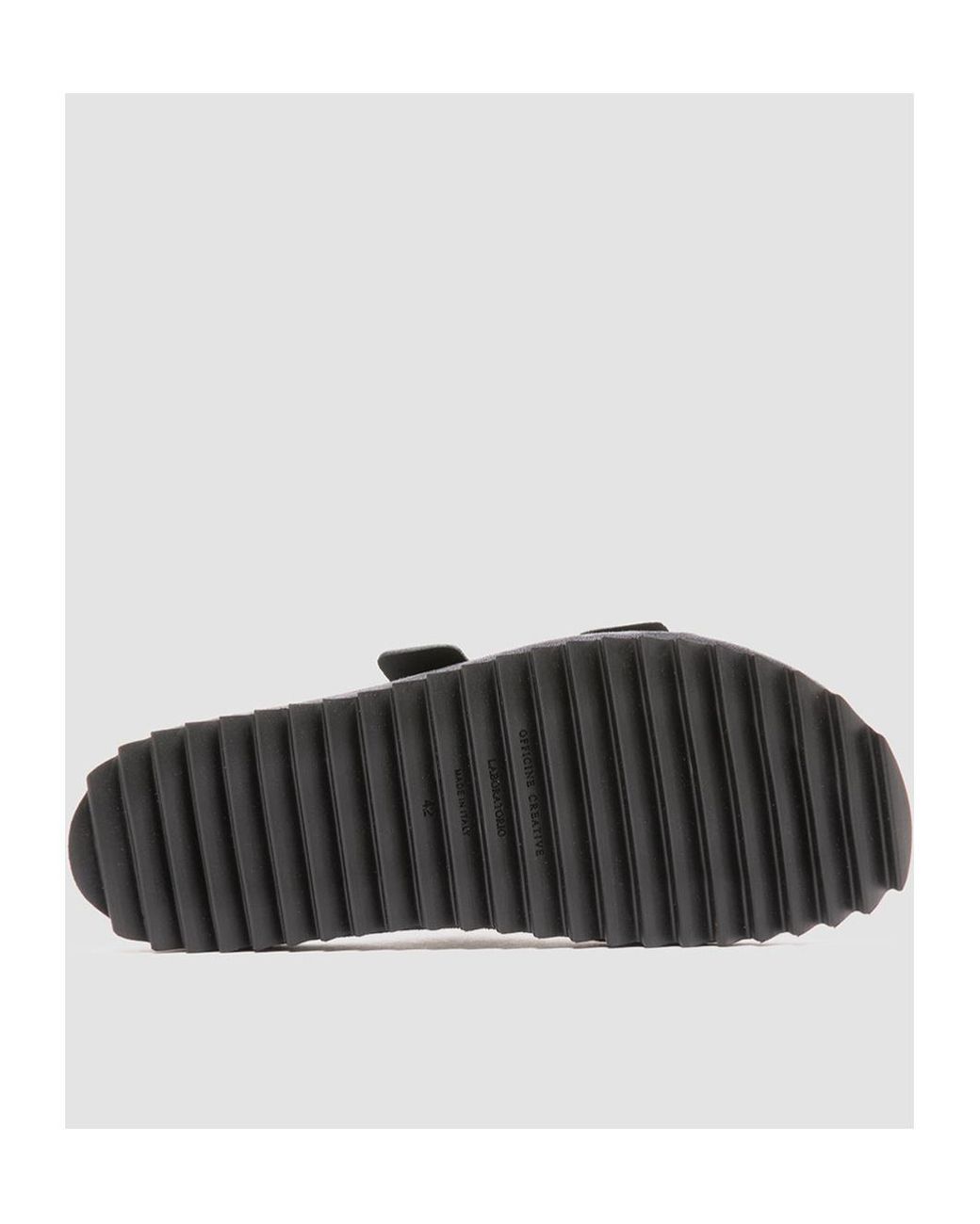 Officine Creative Black Agorà Slides for men