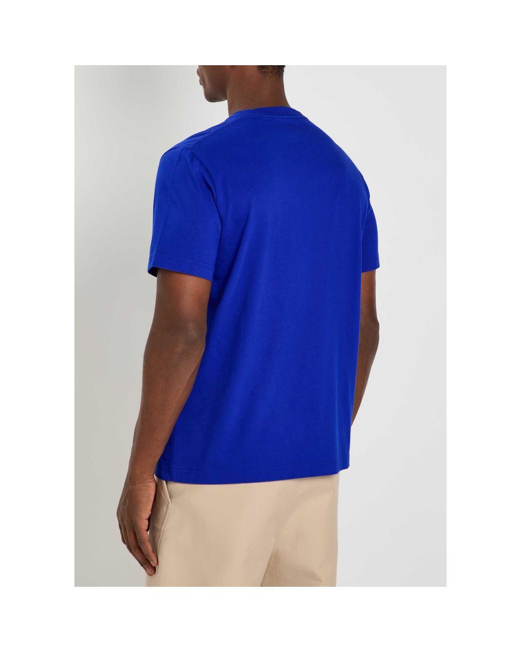 Canada Goose Blue Simple Cotton T-Shirt for men