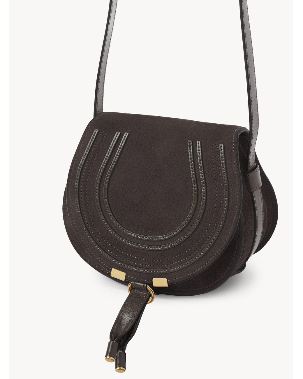 Chloé Gray クロエ マーシー サドル スモール クロスボディバッグ