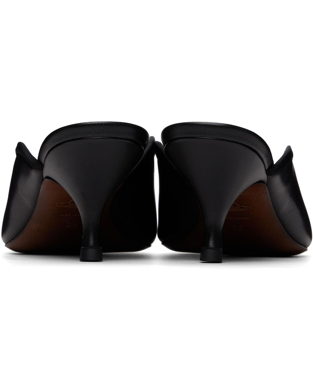 Vivienne Westwood Black Margot Bow-Detail Pointed Mules