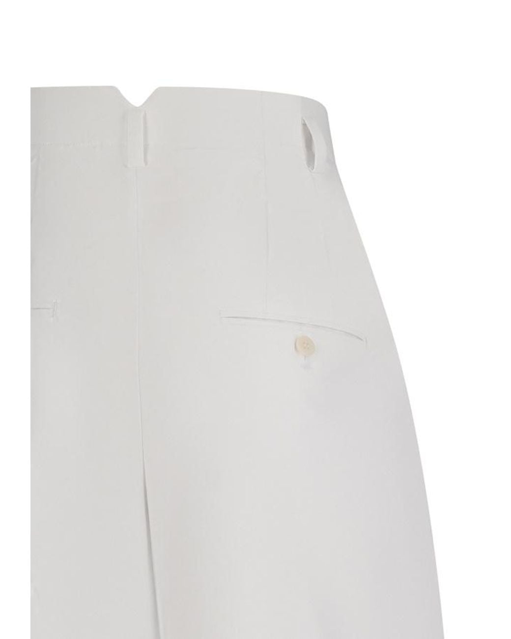 Jacquemus White Miami Cropped Trousers