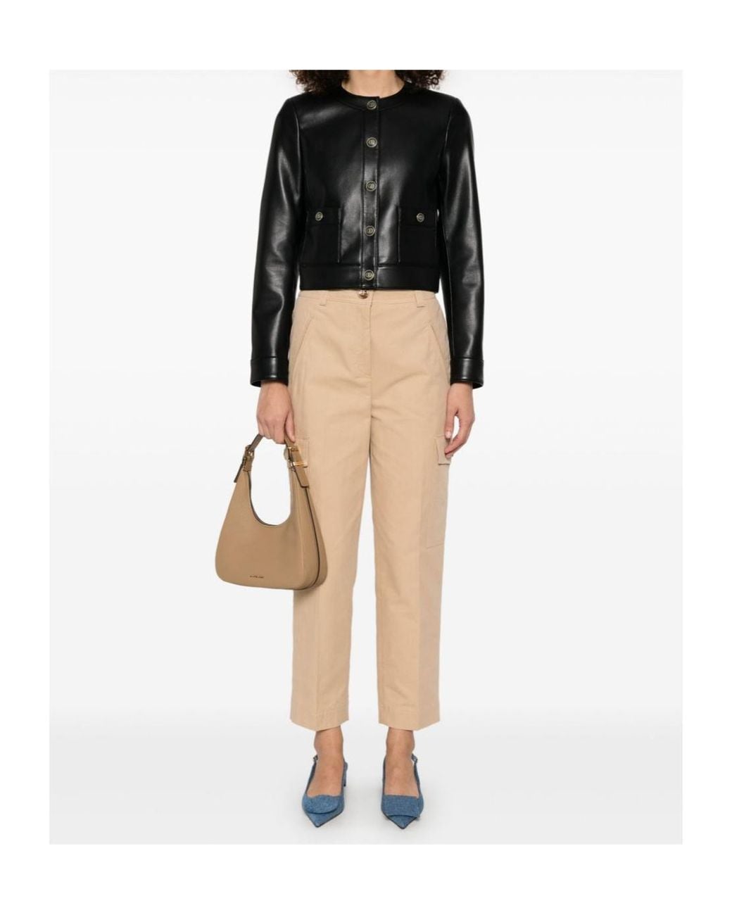 Twinset Natural Straight-Leg Casual Pants