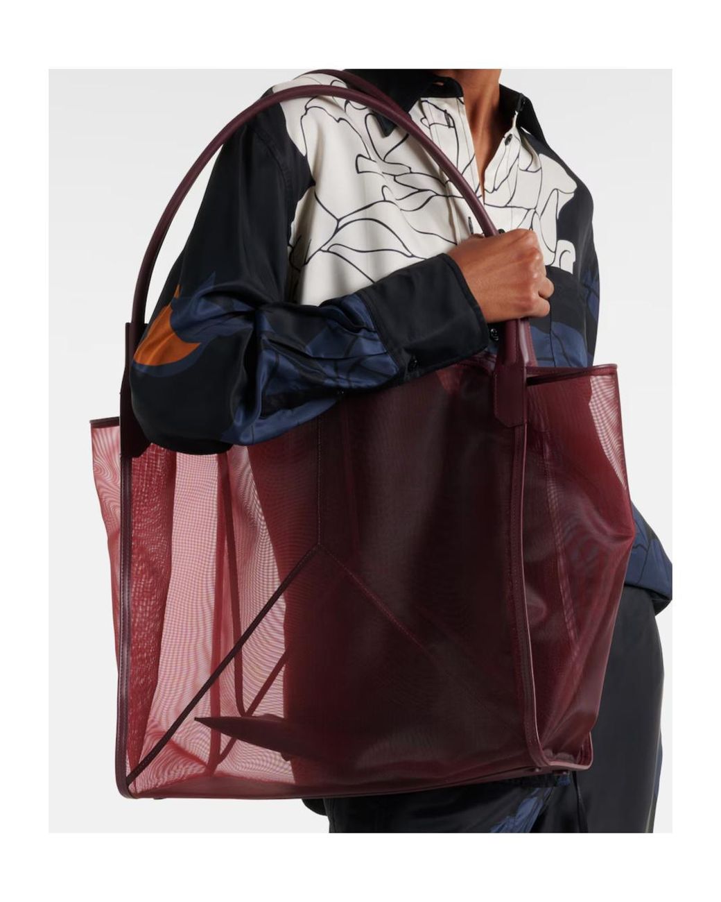 Victoria Beckham Pink Victoria Medium Mesh Tote Bag