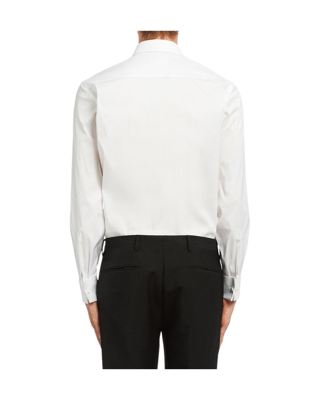 Prada White Buttoned Long-Sleeved Shirt for men