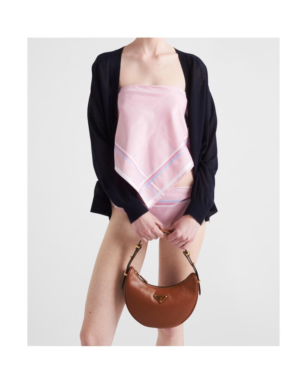 Prada Pink Printed Cotton Bandana Top