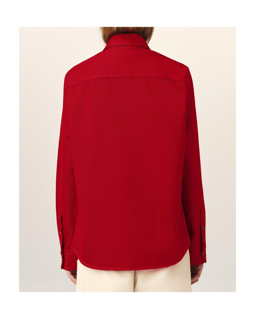 AMI Red Cotton Shirt With Ami De Coeur for men