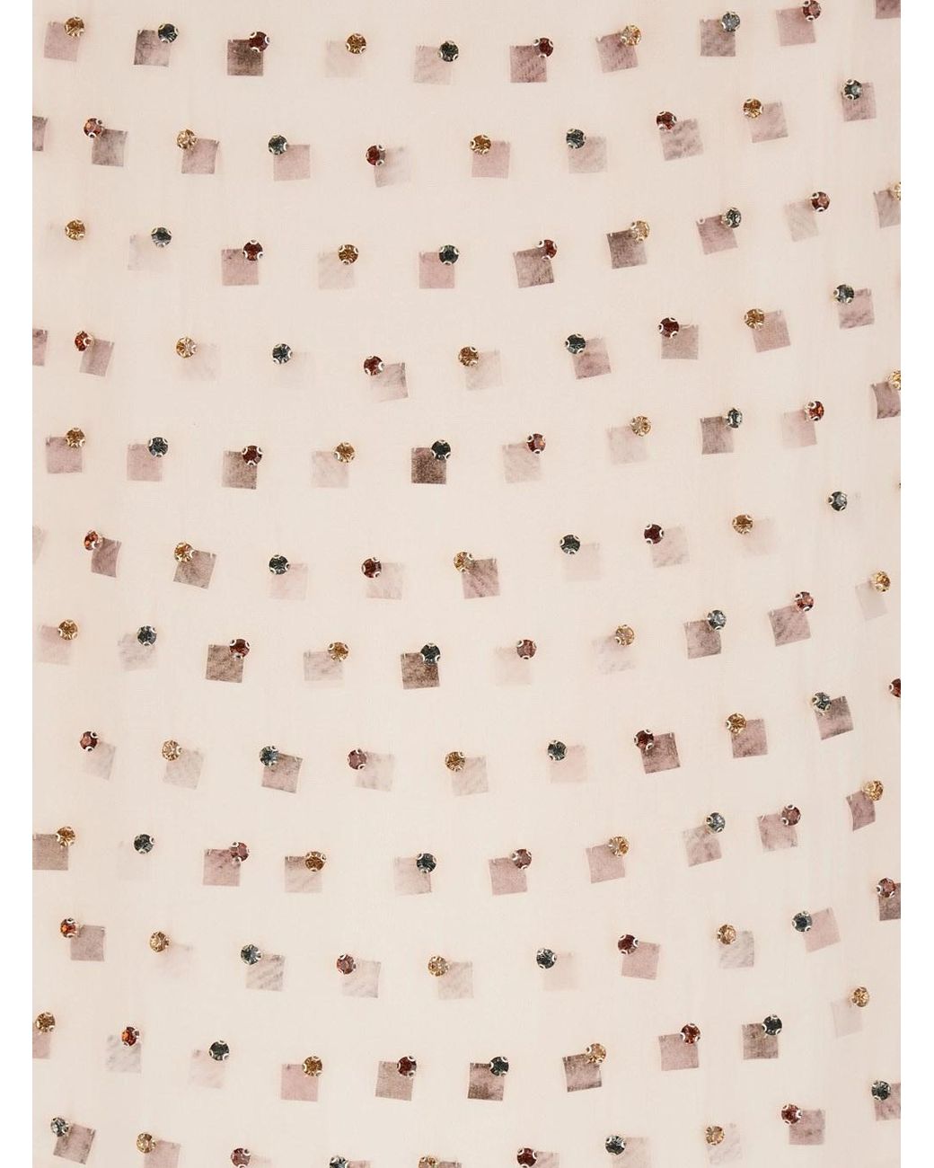 Dries Van Noten White 'Sokna' Skirt With Rhinestone Embellishments On The Front And Rear Concealed Zip Closure