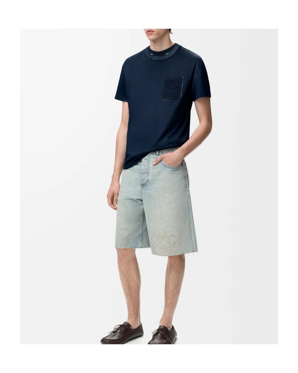 Loewe Blue Anagram Pocket T-Shirt for men