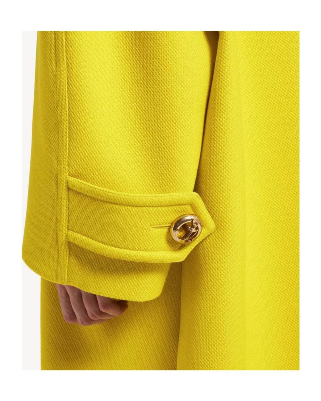 Balenciaga Yellow Double-Breasted Long Coat