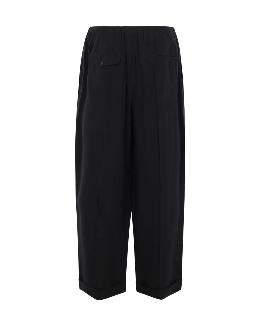 Ann Demeulemeester Black Agdar Pleated Tapered Trousers for men